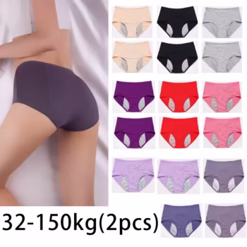 2 יחידות תחתוניות פיזיולוגיות לנשים לנערות תחתוניות חודשיות לנשים עם מניעת נזילות במותן בינוני תחתוני סילק קרח
