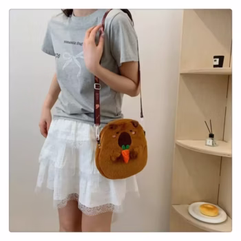 תיק כתף מפואר בגודל גדול עם דמות קפיברה, תיק יד קפיברה אוניברסלי