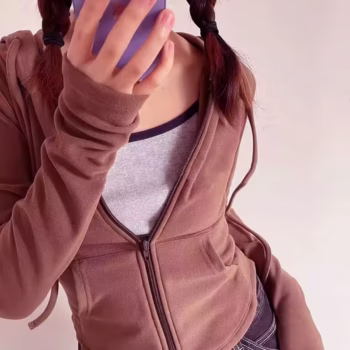 לוסיבר חתולי ז 'קט קסועה נשים סתיו רזה רזה שרוול ארוך ארוך Y2k חולצות נשים