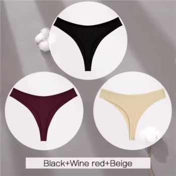 3 יחידות / מערכת נשים כותנה G-String תחתונים נשיים נמוכים תחתוניות סקסיות ביקיני 7 צבעים אחידים ילדה רכה M-XL תחתונים אינטימיים