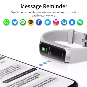 שעון חכם LIGE Amoled לגברים ונשים עם מד דופק, דם, עמיד למים, צמיד חכם לספורט ופיטנס 2026