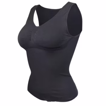 נשים שליטה בבטן shapewear קלאסי 2-in-1 עם חזה מרופד וסט גוף גמיש גבוה צמיחה צמודה קורסט חולצות טנק