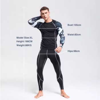 סט תחתונים תרמיים לגברים mma טקטיקה מכנסי כושר בסיס דחיקה חליפת ספורט תחתונים ארוכים גברים בגדים מותג