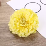 קליפ ראש נשים עם פרחי פאוניה לעשייה עצמית, אביזרי כובע קש בחוף הים, חופשה בוהמיה, סימולציה של ילדה