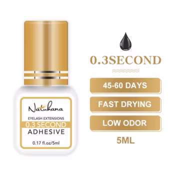 NATUHANA 5ml 1 שניות ייבוש מהיר חזק דבק להארכת ריסים מזווית 5-7 שבועות ריח נמוך דבק לריסים מינק