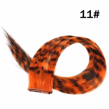 שיער סינתטי extension18 "נשים ישרות ארוכות קליפ בטמפרטורה גבוהה בתוך שיער שיער נוצה פאה כחול ורוד צבעוני