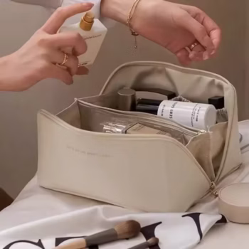 אופנה נייד עור קיבולת גדולה נסיעות קוסמטיקה שקיות קוסמטיקה איפור נשים נרתיק
