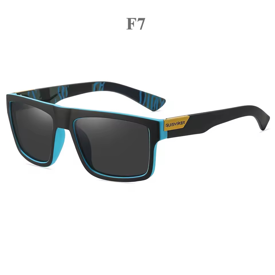 משקפי שמש פולרייזד קלאסיים לגברים ונשים uv400 משקפי שמש לדיג ספורט חיצוני - F7